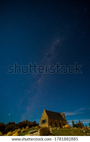 milky way over the Church of the Good Shepherd at Lake Tekapo, New Zealand