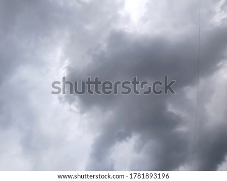pic of cloudy sky in the rainy season
