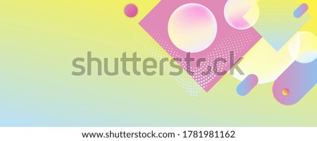 Bright color design backgrounds template summer juicy background with geometric elements