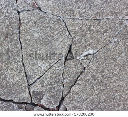 Patterned crack concrete.