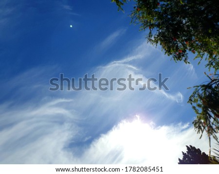 Angel clouds and blue sky photographed in Bloemfontein, South Africa