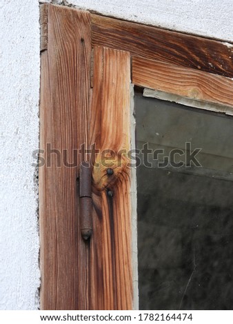 old Wood Connection with rusty metal