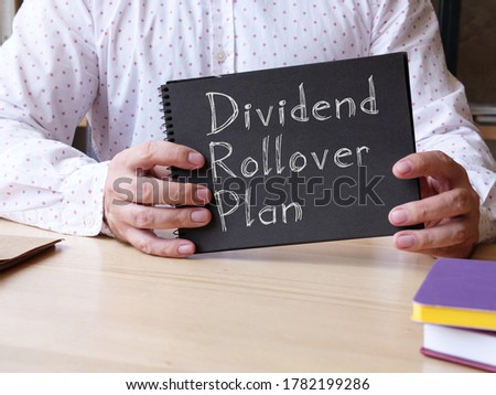 Dividend Rollover Plan is shown on the conceptual business photo