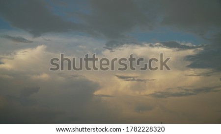 Golden cloud and blue sky high resolution  picture