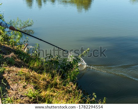 Fishing on the lake, rest outside the city