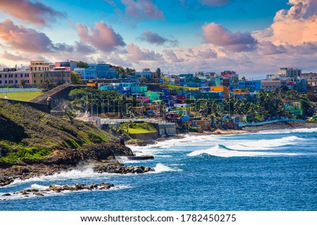 The Colorful Coast in Old San Juan known as La Perla, or The Pearl Royalty-Free Stock Photo #1782450275