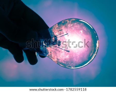 abstract style picture of electric bulb with some effects