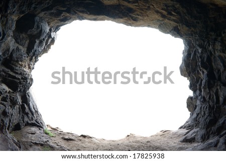 Stone cave frame. Just paste text or picture.