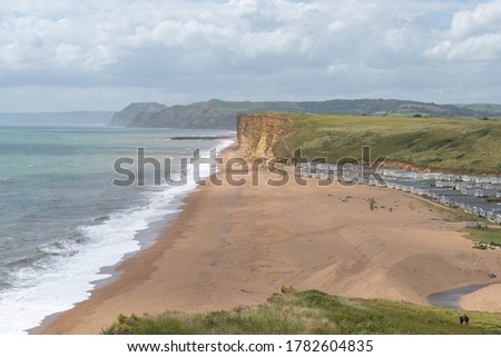 Landscape photo of Freshwater beach on the Jurassic coast in Dorset