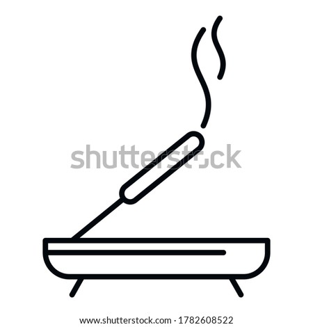 Smoking stick icon. Outline smoking stick vector icon for web design isolated on white background