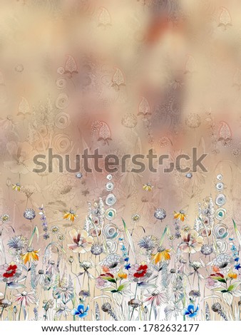 fresh floral with texture background