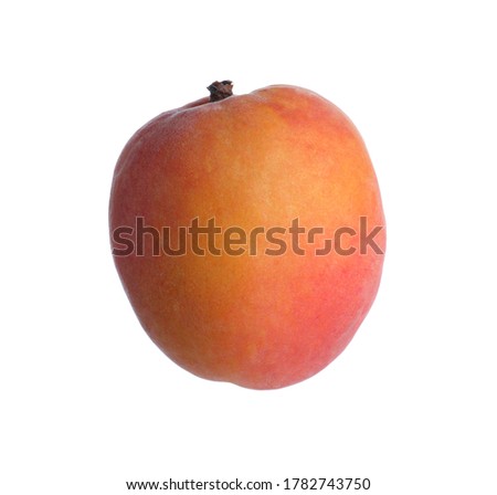 Delicious fresh ripe apricot isolated on white