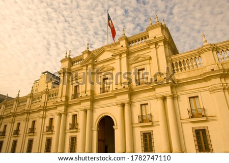 Palacio de la Moneda, or La Moneda, Chilean presidential and government palace at downtown in Santiago de Chile