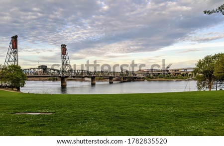 Portland, Oregon / Willamette County April 28, 2020: Peaceful Tom McCall Waterfront Park