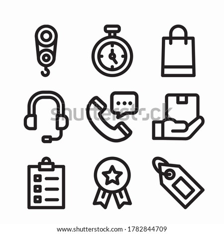 Icon Set Logistic for different seasons Line