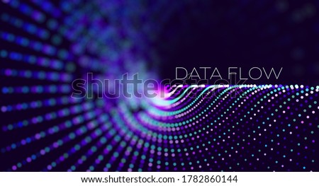 Big data. Security technology digital wave background concept. Bigdata abstract vector background. Binary code structure. Wave flow. Data radar stream. Royalty-Free Stock Photo #1782860144