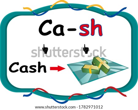 Consonant Digraphs Worksheet for kids cash
