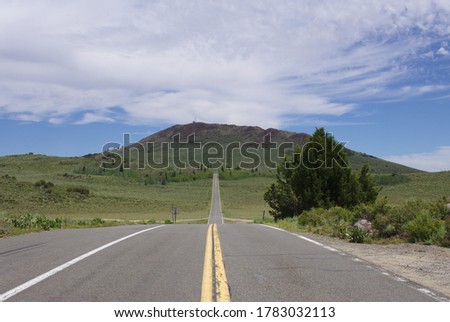 A long road up a mountain