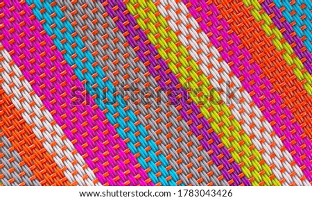 Detail of Multi Color Table Mat Texture for Background