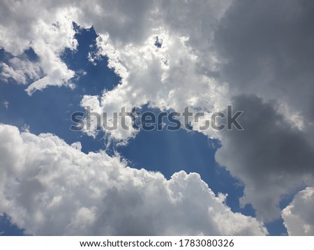 Picture of thick cloud on the sky background.