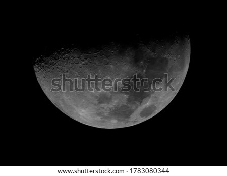 Waxing Gibbous Moon Taked With Telescope