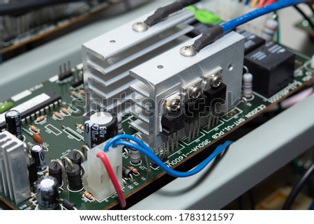Close-up of uninterruptible Power Supply Circuit board Royalty-Free Stock Photo #1783121597
