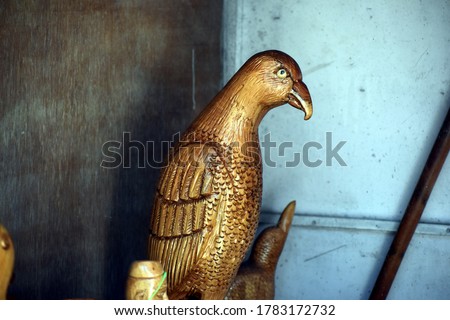 Beautiful picture of wooden bird