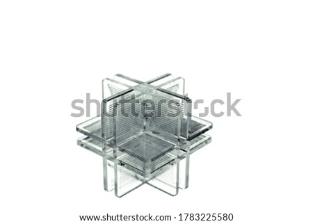 abstract plastic shape on white background