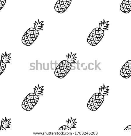 Pattern and seamless of fruits with hand drawn style.