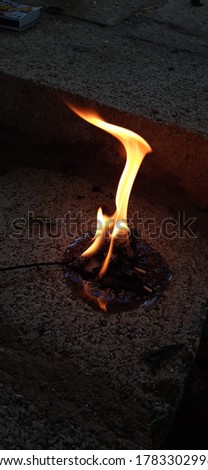 simple is beautiful, like this little campfire of cerrillos Royalty-Free Stock Photo #1783302998