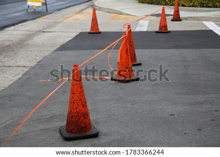street paving. New Black Top being laid down on a city street. Black Top road repair. 
