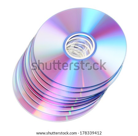 Disc on white background, close-up, isolated