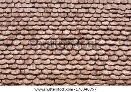 Pattern of the wooden roof.