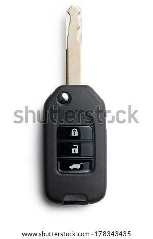 car key on white background Royalty-Free Stock Photo #178343435