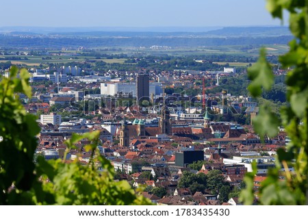 Heilbronn von oben is a sight of the city of Heilbronn Royalty-Free Stock Photo #1783435430