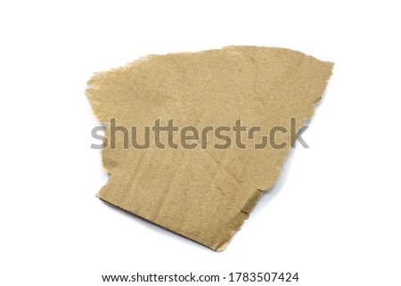 Corrugated cardboard isolated on white background