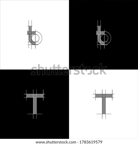 T letter logo monogram design