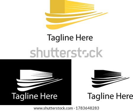 Logo design vector symbol icon template company yellow and black abstract
