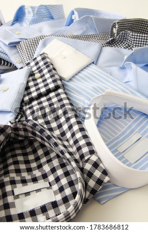 Collage of male shirts. Male fashion