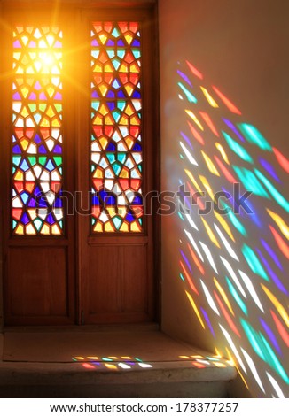 Stained-glass window Royalty-Free Stock Photo #178377257