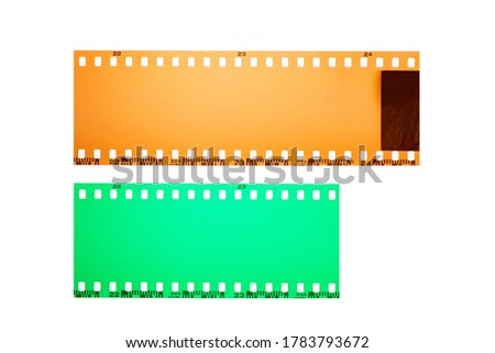 (35 mm.) film frame.With white space.film camera.	
