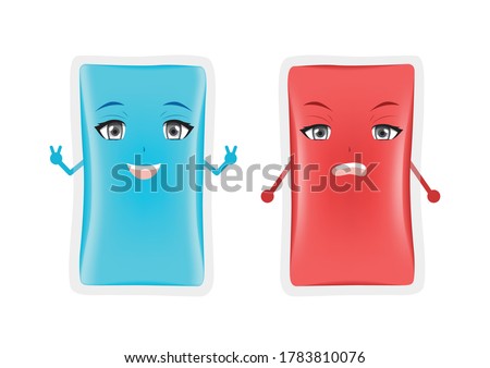 hot and cold gel pack vector . first aid cartoon on white background Royalty-Free Stock Photo #1783810076