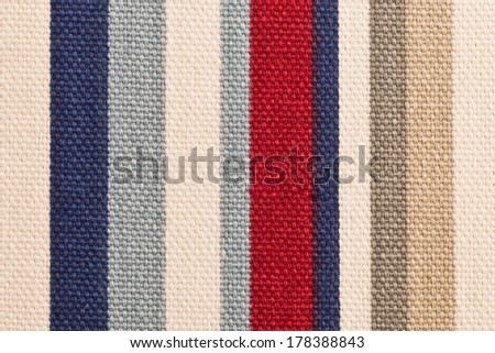 Close up of a striped cotton cloth as a background