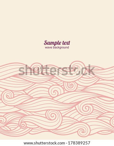 Vector waves seamless pattern background - reveal clipping mask to get repeating pattern fragments