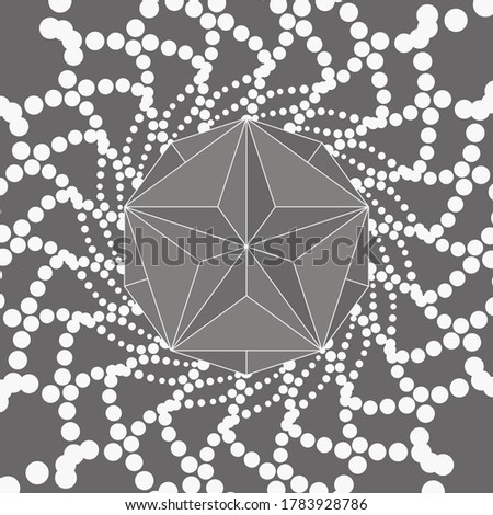 Radial dots in circle form. Fireworks explosion background. Circular design element. Abstract geometric star rays. Design element for medical, treatment, cosmetic emblem
