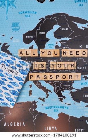 World with no borders concept. All you need is your passport.