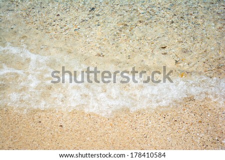 Sand beach and wave 