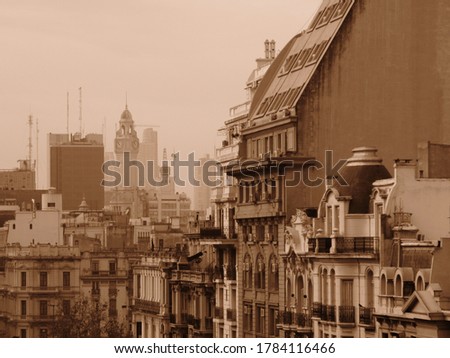 Buenos Aires Argentina Buildings Sepia