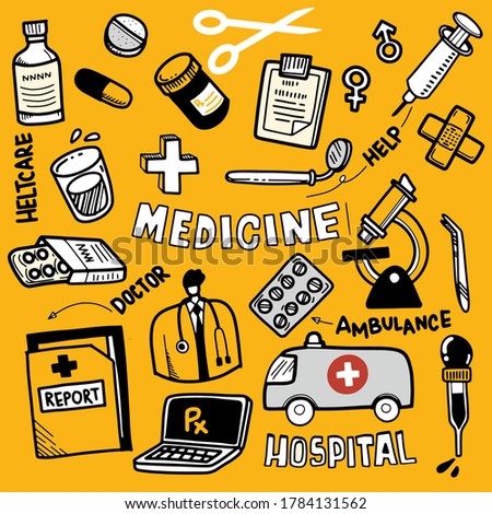 Medical Icon Set  Line Icons  Medical icon set in Doodle  style.