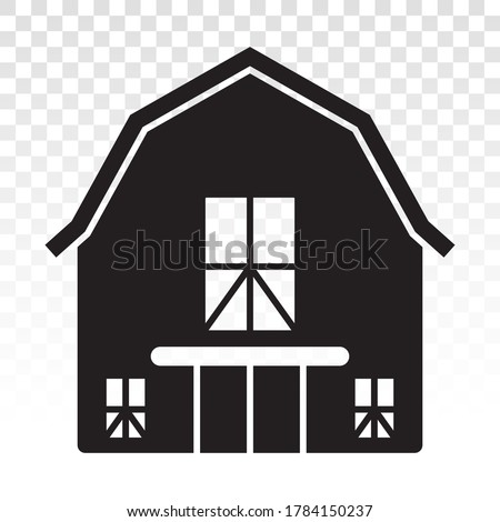 Barn or farm house flat vector icon for apps or websites